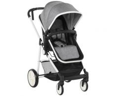 Passeggino Leggero Per Bambini Pieghevole Reclinabile Grigio