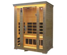 Sauna Finlandese Ad Infrarossi 3 Posti 156x125 Cm In Legno Di Cedro H188 Vorich Diamond