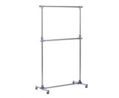 Stender Appendiabiti Estensibile 165x48x180 Cm In Acciaio Inox E Abs Cromato