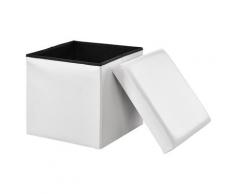 Pouf Panca Contenitore Con Coperchio Rizzetti James Bianco