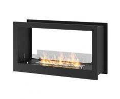 Camino A Bioetanolo Da Incasso 90x50 Cm Bifacciale 2 Side 900 Nero