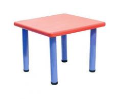 Tavolo Quadrato Per Bambini 62x62x52 Cm In Plastica Miller Rosso