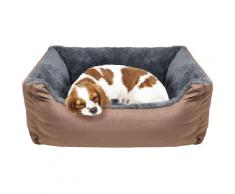 Cuccia Per Cani E Gatti Doubleface 120x90x30 Cm In Poliestere Love Tortora