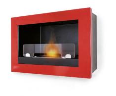 Camino A Bioetanolo Da Parete 45x65 Cm Karlsen Treviso Rosso