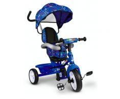 Triciclo Passeggino Con Seggiolino Reversibile Per Bambini Blu
