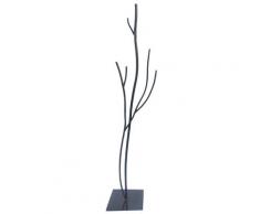 Appendiabiti Da Terra 33x33x178 Cm In Ferro Battuto Vasconi Castagno Nero