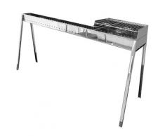 Cuoci Arrosticini A Carbone 120 Cm Con Barbecue Lisa Luxury Milano Grill 80+40