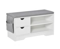 Scarpiera Salvaspazio In Legno Capacità 4 Paia 80.5 X 30.5 X 43.5 Cm Bianca