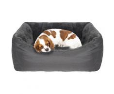 Cuccia Per Cani E Gatti Doubleface 84x66x19 Cm In Poliestere Love Grigio Scuro