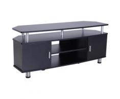 Mobile Tv 2 Ante 4 Ripiani 120x39,5x52 Cm Nero