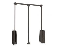 Appendiabiti Saliscendi Per Armadio 45-60 Cm Max 12kg In Acciaio Emuca Moka