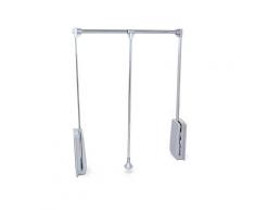 Appendiabiti Saliscendi Per Armadio 45-60 Cm Max 12kg In Acciaio Emuca Cromo
