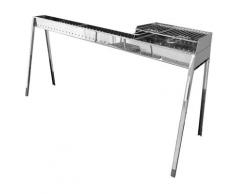 Cuoci Arrosticini A Carbone 140 Cm Con Barbecue Lisa Luxury Milano Grill 100+40