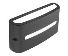 Applique Da Esterno A Led 10w 4000k Sovil Grigio
