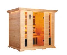 Sauna Finlandese Ad Infrarossi 3-4 Posti 210x160 Cm In Legno Di Cedro H195 Vorich Luxury