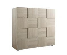 Credenza 2 Ante 120x42x110 Cm In Legno Tft Chequers Rovere Samoa