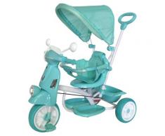 Triciclo Passeggino Con Seggiolino Reversibile Per Bambini Verde