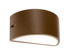 Lampada Applique Mezza Luna Chiusa Colore Corten Per Esterno Linea Umbe Sovil