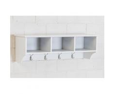 Mensola Appendiabiti In Legno 79x25x25 Cm Cortina Bianco