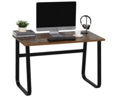 Scrivania Da Ufficio Porta Pc 120x60x74,5 Cm In Acciaio Nera