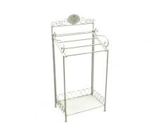 Portasciugamani A Stelo In Metallo Da Appoggio 47x31h98,5cm Adami Paris Bianco