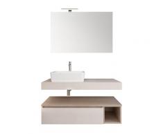 Mobile Bagno Sospeso 110 Cm Lavabo Specchio E 1 Cassettone Bonussi Ansel