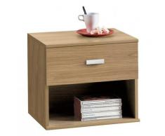 Comodino 41x43x36 Cm 1 Cassetto 1 Ripiano In Legno Noce