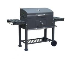 Barbecue A Carbone Carbonella Con Coperchio 160x160x108 Cm Kansas Nero