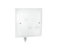 Plafoniera Lampada Classica Quadrata Vetro Cornice Decoro Quadri Interno E27 Ambiente I-musa/pl30
