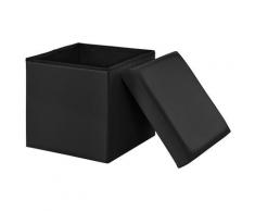 Pouf Panca Contenitore Con Coperchio Rizzetti James Nero