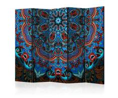 Paravento 5 Pannelli - Blue Fantasy Ii 225x172cm Erroi