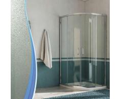 Box Doccia Semicircolare 70x90 Cm 2 Ante Scorrevoli In Cristallo Opaco 6mm H185 Fosterberg Vejle