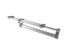 Appendiabiti Estraibile Per Armadio 35 Cm In Alluminio E Plastica Emuca Anodizzato Opaco