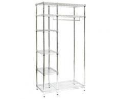 Stender Appendiabiti In Acciaio Cromato 90x45x180cm Tosini D1634518cr