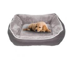 Cuccia Imbottita Per Cani E Gatti 62x50x17cm In Poliestere Nuvola Grigia