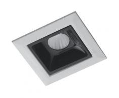 Faretto Incasso Modulo Bianco Nero Lucido Cartongesso Led 2 Watt Luce Naturale Intec Inc-sinkro-2m