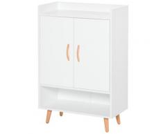 Mobile Scarpiera 60x30x92 Cm In Legno Truciolare Bianco