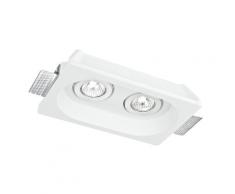 Incasso Scomparsa 2 Faretti Orientabili Gesso Verniciabile Controsoffitto Gu10 Intec Inc-morgana-q2