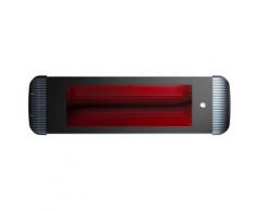 Stufa Elettrica Ad Infrarossi 118x25x7,5 Cm Da Parete 2400w Dimmerabile Moel Aaren Nera