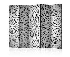 Paravento 5 Pannelli - White Mandala Ii 225x172cm Erroi