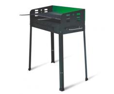 Barbecue A Carbone Carbonella 40x50x90 Cm Con Griglia Vesuvio Nero