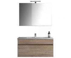 Mobile Bagno Sospeso 60 Cm Lavabo Specchio E Cassettone Bonussi Gabriel Rovere Well