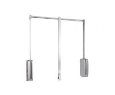 Appendiabiti Per Armadio 60-83 Cm Max 12kg In Acciaio Emuca Cromato