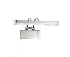 Applique Orientabile Metallo Cromo Diffusore Acrilico Lampada Bagno Led 4 Watt 3500 Kelvin Intec Led-w-epsilon/4w