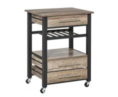 Carrello Da Cucina 60x50x84,5 Cm In Legno Truciolato Marrone