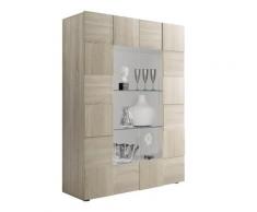 Mobile Vetrina 2 Ante 120x42x166 Cm In Legno Tft Chequers Rovere Samoa