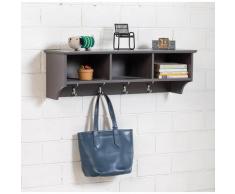 Mensola Appendiabiti In Legno 79x25x25 Cm Cortina Grigio