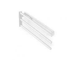 Porta Asciugamani Estraibile Descrizione 3 Bracci Verniciato Bianco Alluminio Emuca