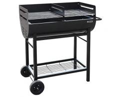 Barbecue A Carbone Carbonella 96x44x93 Cm In Acciaio 2 Ruote Master Grill