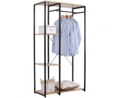 Stender Appendiabiti 3 Ripiani 90x40,4x167 Cm In Metallo E Truciolato Motti